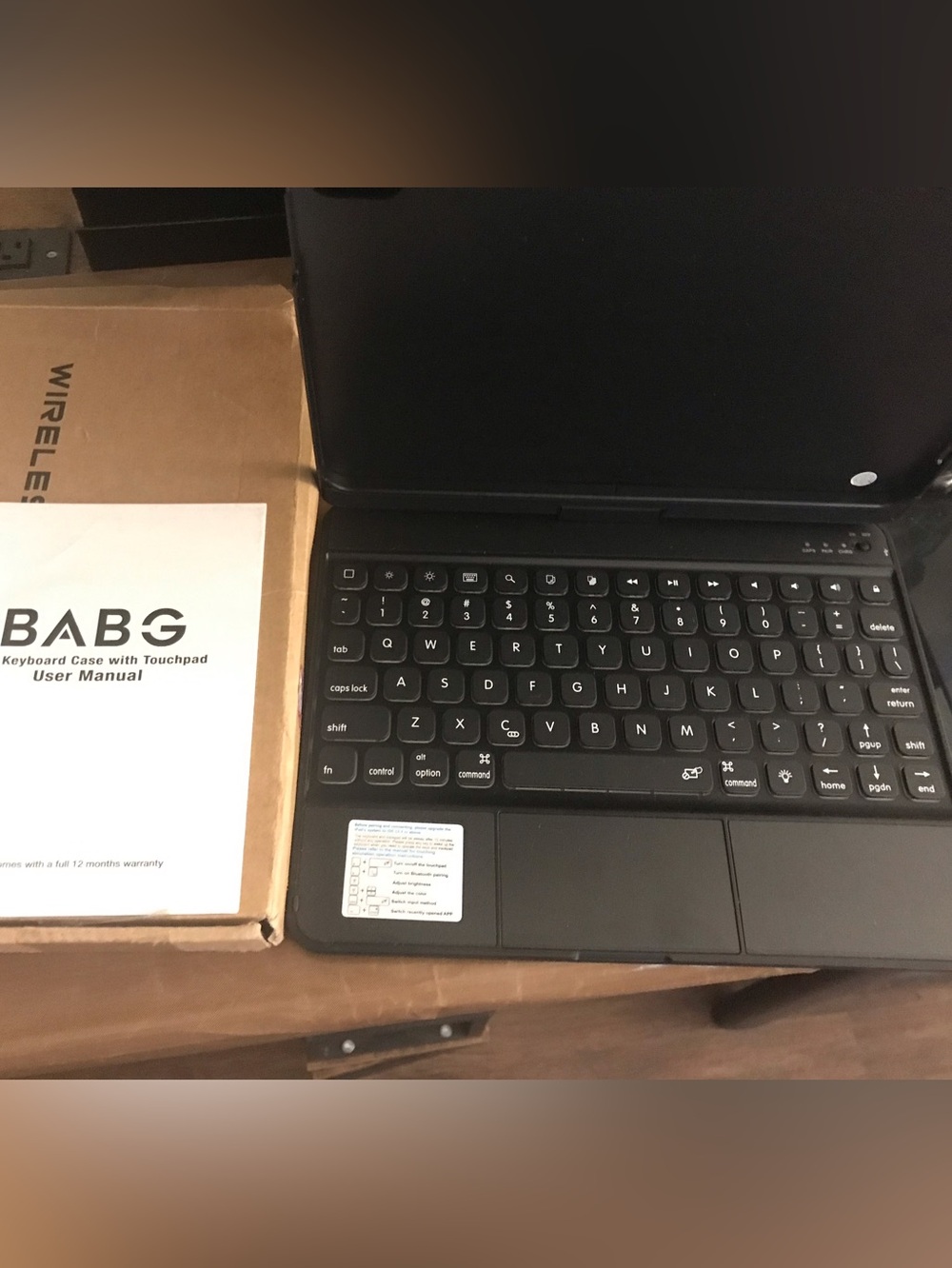 Black iPad Keyboard Case with Touchpad